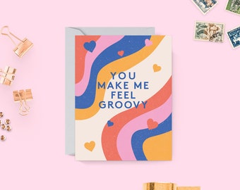 You Make Me Feel Groovy Mini Greeting Card