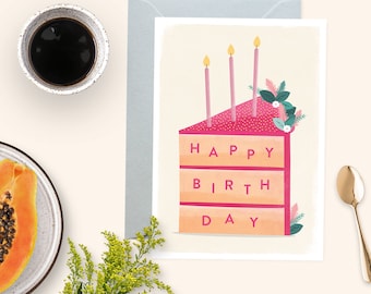 Birthday Cake Slice Greeting Card