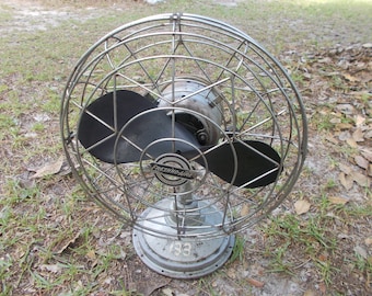 Raro ventilador vintage antiguo de 1940-1950 FRESH'ND AIRE de General Electric