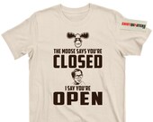 The moose says your closed I say you 39 re open Clark W Griswold punches Wally World moose National Lampoons vacation USA road trip tee t shirt