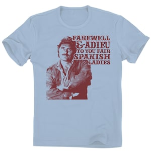 Quint Tiburón Adiós y adiós a ustedes, bellas damas españolas Canción "Vas a necesitar un barco más grande" Robert Shaw Narragansett Película Camiseta Camiseta