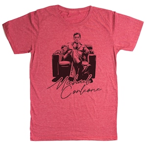 Michael Corleone The Godfather Part II 2 Two III 3 Three Trilogy Don Vito Sonny Fredo Genco Olive Oil Chair Office Lake Tahoe Tee T Shirt