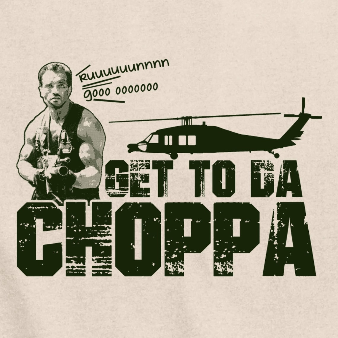 The Predator 2 3 Get to the Da Choppa Chopper Arnold - Etsy