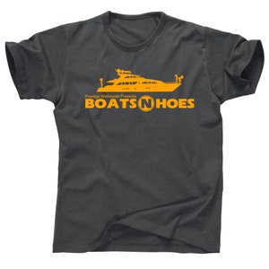 Step Brothers Boats N and Hoes Will Ferrell Brennan Huff John C Reilly Dale Doback Prestige Worldwide Anchorman 2 Ricky Bobby tee T Shirt Prestige Dark Hthr