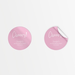 Custom Bachelorette Stickers, Digital Download Stickers, DIY Bachelorette Party Favors, Custom Modern Bachelorette Labels, Custom 2" Sticker