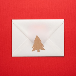 Sheet of Blank Christmas Tree Stickers Qty 16 - Holiday Gift Labels, Sticker Gift Tags, Christmas Tags, Christmas Labels, Company Gift Tag