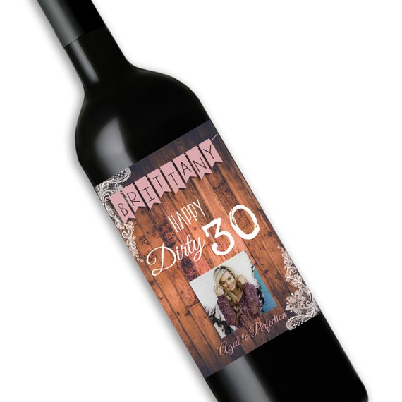 Personalisierte Wein Flaschen Etiketten Zum 30. Geburtstag