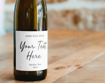 Custom Wine Label | Pairs Well With Personalized wine label | Wine or Liquor Gift for Anniversary | Thank you gift | Special Occasion Gift