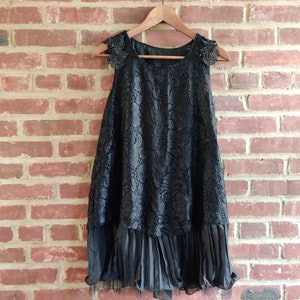 Short Crochet Lace Dress One Size Black Color