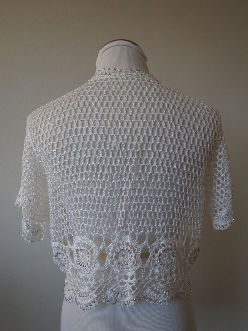 Handmade Crochet Lace Shawl Poncho One Size White Color with | Etsy