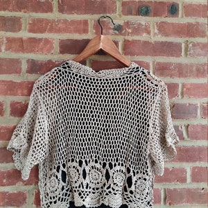 Handmade Crochet Lace Shawl Poncho One Size Light Brown Color - Etsy