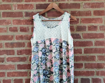 Floral Lace Tank One Size
