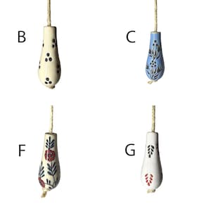 More hand-crafted ceramic light pulls with jute rope