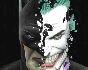 Batman/ Joker Portrait, Print