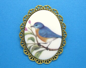 blue bird pin