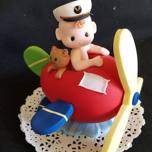 Planes Birthday, Airplane Shower Decoration Blue Red, Airplane Cake Topper, Air Force Cake Topper, Pilot Cake Topper, Airplane Baby Shower