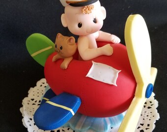 26-Piece Airplane Cake Decor Set — Adorable Cake Toppers For Airplane Birthday Parties & Baby Showers