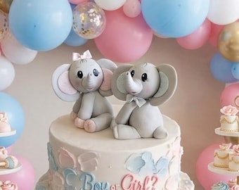 Baby Elephant Cake Topper, Baby Shower Elephant Cake Topper, Baby Elephant Cake, Elephant Baby Shower, Pink Elephant, Baby Animal Topper