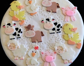 Farm Animals Birthday Decoration Boys Baby Shower Cute Baby Etsy