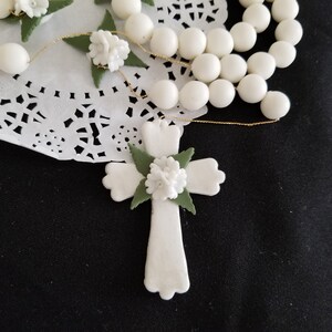 Rosary Cake Topper, First Communion Cake Topper, First Communion Favor, Rosary Cake Topper, Baptism Rosary, First Communion Cake Topper zdjęcie 4