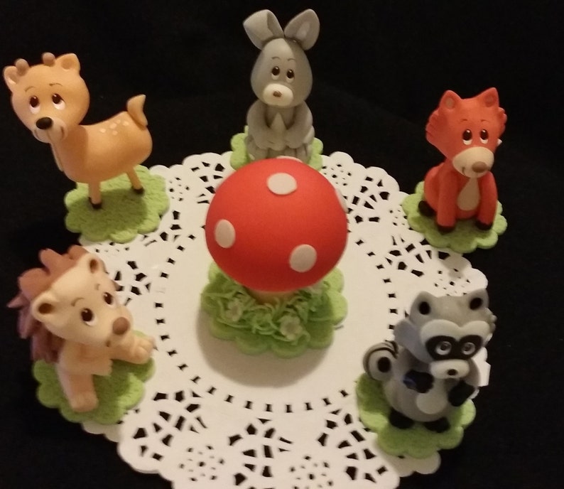 Forest Animals, Woodland Cake Topper, Woodland Baby Shower, Forest Cake Topper, Woodland Baby Shower Decor, Woodland Baby Shower Decorations image 3