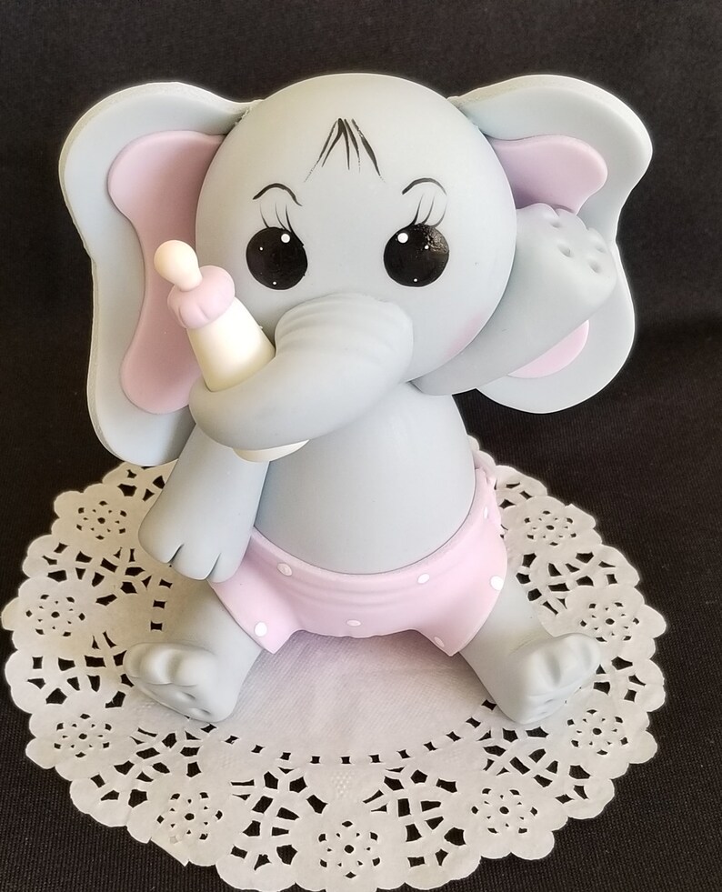 Baby Elephant Cake Topper Baby Shower Elephant Cake Topper Etsy