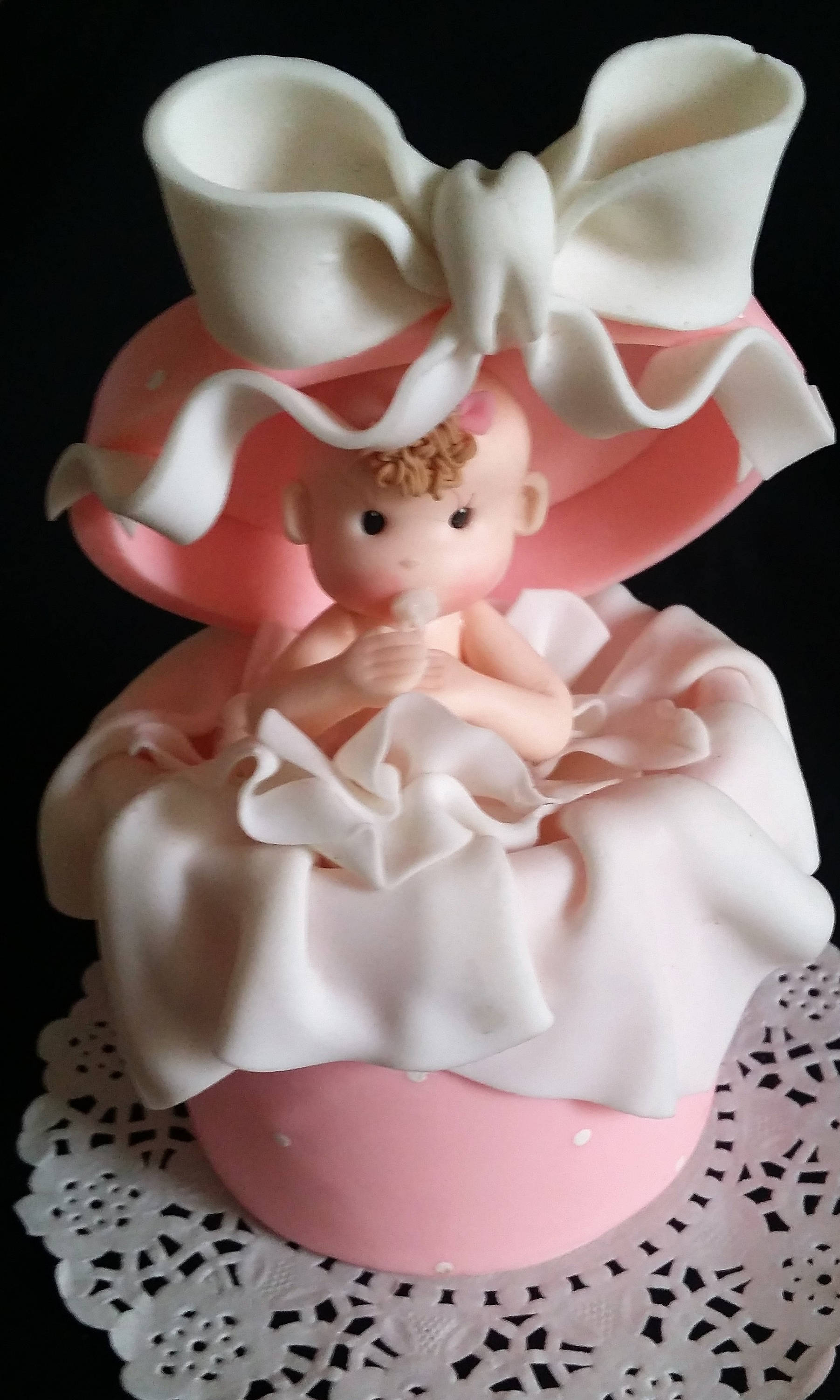 Baby Girl Cake Topper Baby Girl Surprise Box Cake Topper