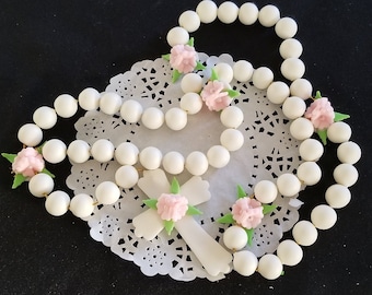 First Communion Cake Topper, First Communion Favors, First Communion, Rosary Cake Topper, Baptism Keepsake Godparents,Communion Cake Topper