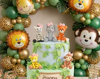 Jungle Birthday Cake Topper, Baby Jungle Baby Shower, Jungle Safari Baby Shower, Jungle Baby Shower, Jungle Cake Topper, Baby Shower Decor