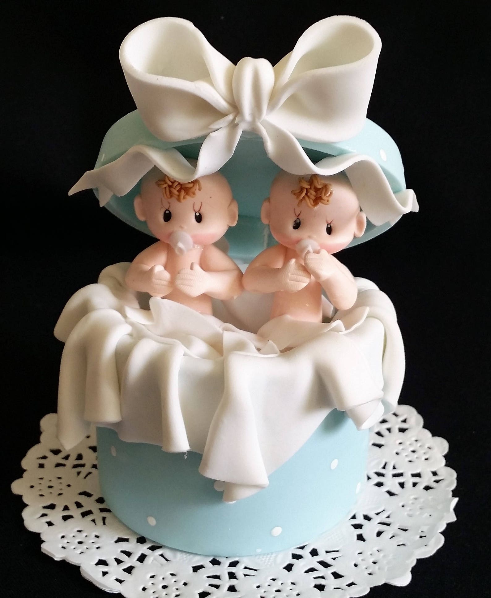 Twin Baby Shower Cake Toppers