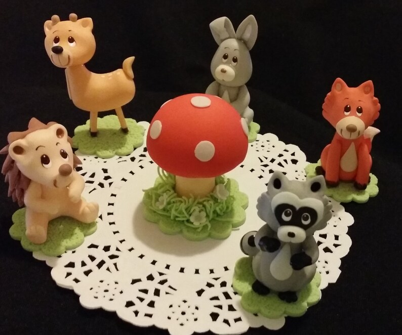 Forest Cupcake Topper Woodland Cake Topper Woodland Baby Etsy