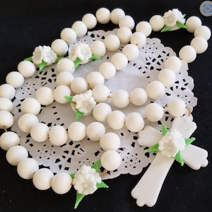 Rosary Cake Topper, Rosary for Cakes, Communion Decoration, Recurditos de Bautizo, Baby Baptism Cake, Cake de Bautizo, Baptism Cake Topper