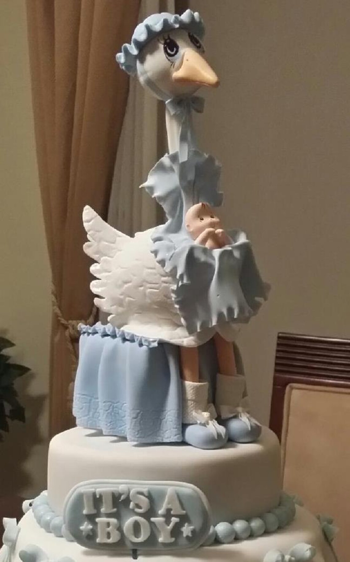 Baby Shower Cake Topper Stork Cake Topper Boy Baby Shower Etsy