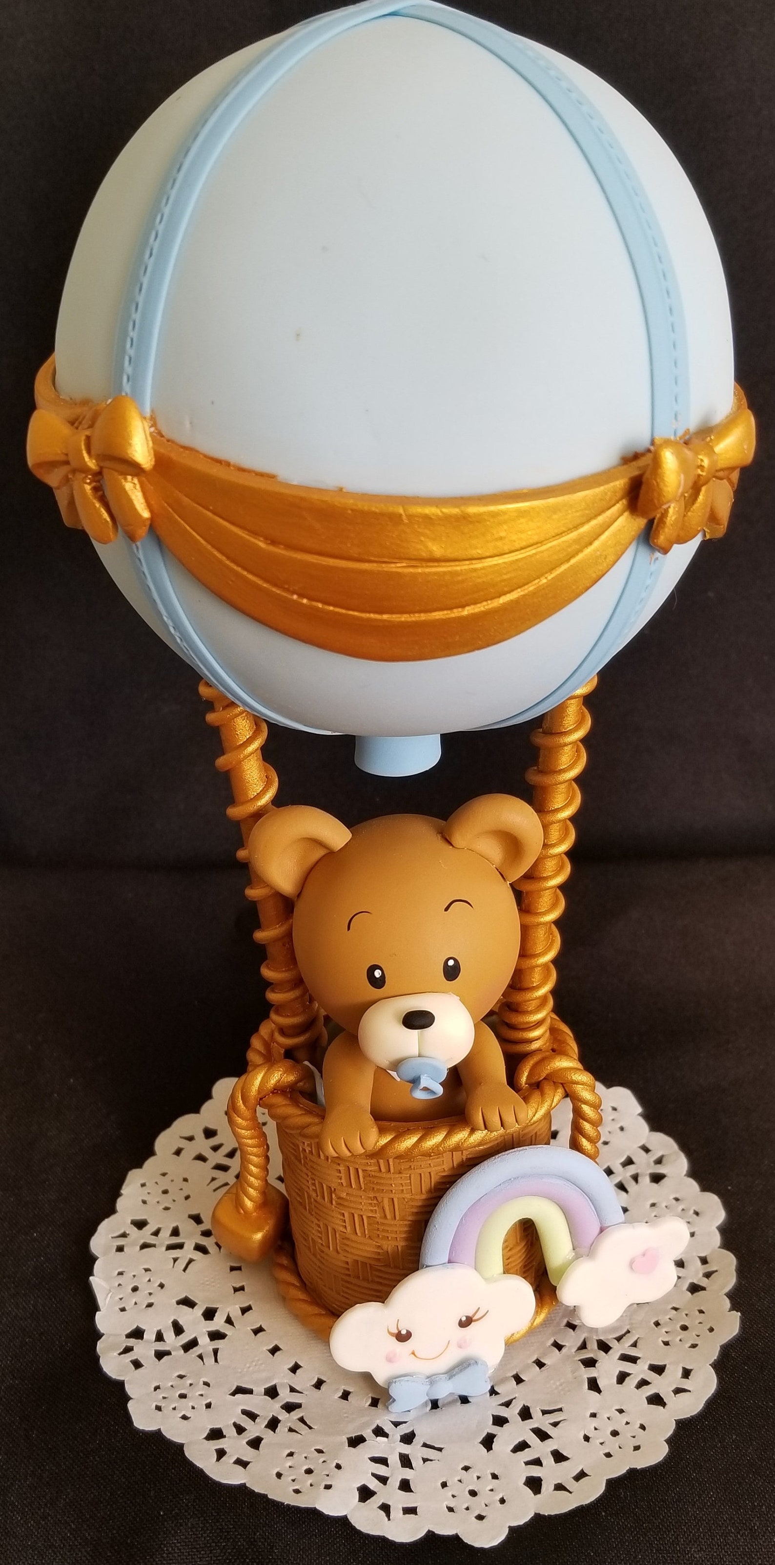 Bear Air Balloon Cake Topper, Air Balloon Baby Shower, Hot Air Balloon ...