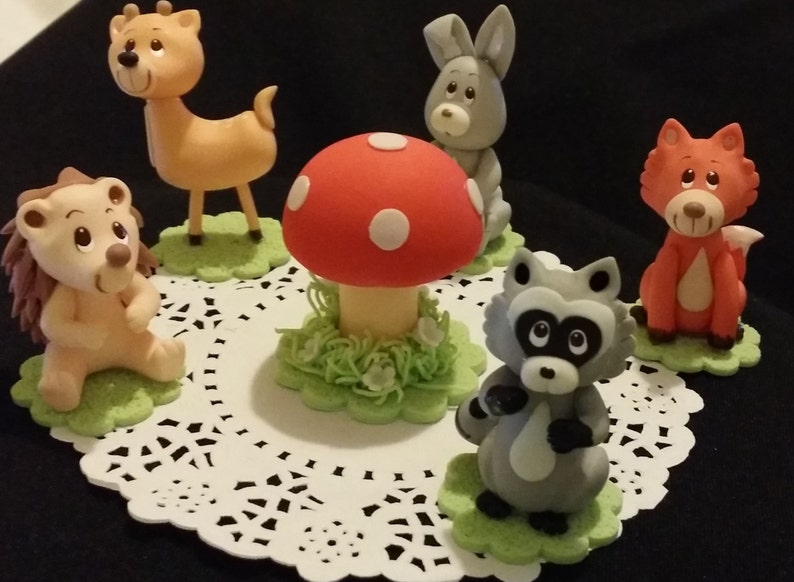 Forest Cupcake Topper Woodland Cake Topper Woodland Baby Etsy