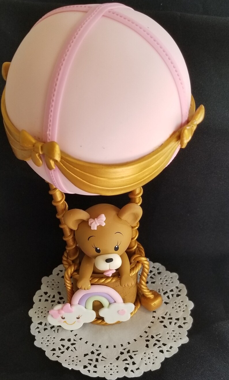 Bear Air Balloon Cake Topper, Air Balloon Baby Shower, Hot Air Balloon ...