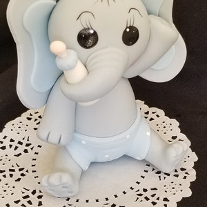 Baby Elephant Cake Topper, Baby Shower Elephant Cake Topper, Baby Elephant Cake, Elephant Baby Shower, Pink Elephant, Baby Animal Topper