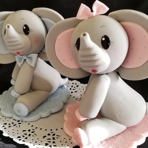 Elephant Cake Topper, Elephant Baby Shower, Blue Elephant Topper, Elephant Decoration, Elephant Baby Shower, Elephant Decor, Pink Elephant