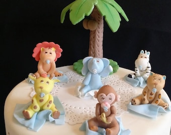 Jungle CakeToppers, Jungle Baby Shower, Safari Baby Shower, Safari Cake Topper, Jungle Party Decor, Baby Animal Cake Topper, Jungle Safari