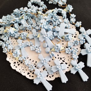 Baby Girl Baptism Favors, Baptism Rosary Favor, Rosaries in White, Pink or Blue, Mini Rosaries Favors, Baptism Mini Rosary, Baby Boy Baptism