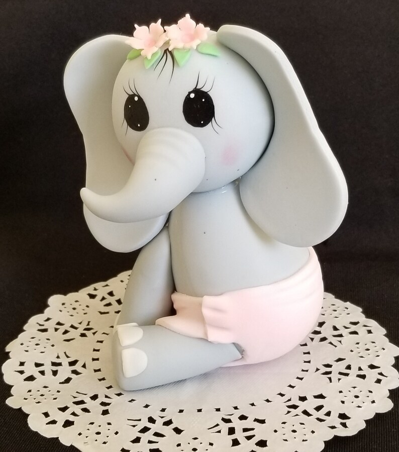 Baby Elephant Cake Topper Baby Shower Elephant Cake Topper - Etsy