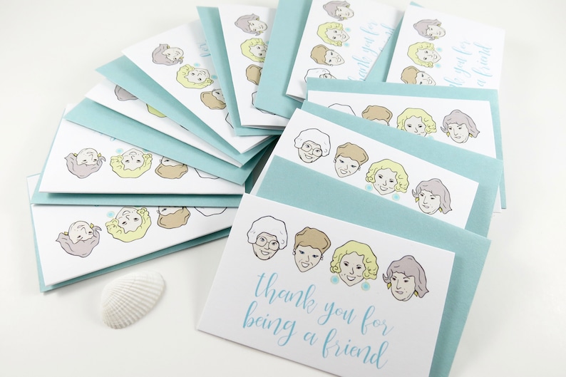 Golden Girls Cards, Mini Cards, Thank You for Being a Friend Cards, Thank You Cards, Mini Note Card Set, Lunch Box Notes, Mini Notes, Minis image 2