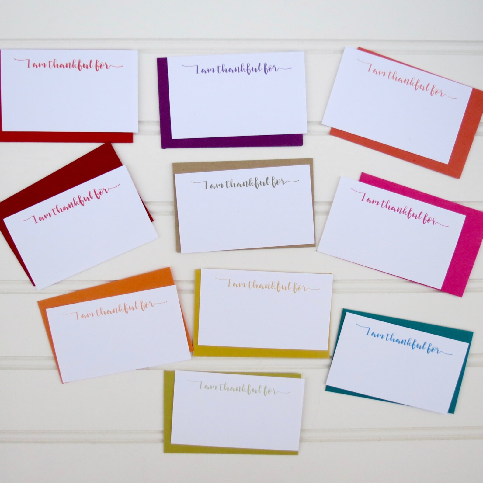 I Am Thankful Mini Cards Thank You Mini Cards Thankful Etsy