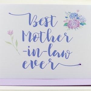 Card for Mother in Law, Mother's Day Card, Mothers Day Card, Card for Mother-in-Law, Mother in Law Card, Mother-in-Law Card, Mom in Law Card image 1