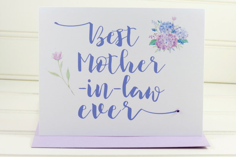Card for Mother in Law, Mother's Day Card, Mothers Day Card, Card for Mother-in-Law, Mother in Law Card, Mother-in-Law Card, Mom in Law Card image 1