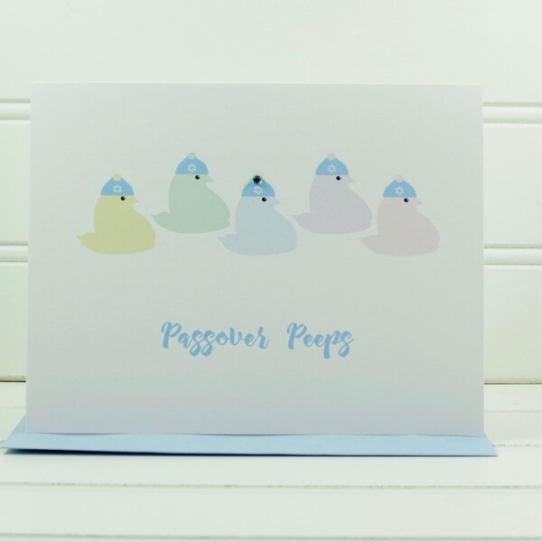 Passover Easter Card, Easter Passover Card, Interfaith Card, Peeps Candy, Passover Card, Easter Candy, Peeps Card, Wife, Husband, Mom, Dad