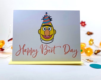 Sesame Street Card, Sesame Street Birthday Card, Funny Birthday Card, Bert Birthday Card, Bert Card, Child Card, Grandson, For Him, Kid Card