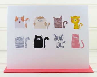 Cat Card, Thinking of You Card, Just Because Card, For Cat Lover, For Cat Owner, For Cat Mom, For Cat Dad, for Cat Sitter, from the Cats