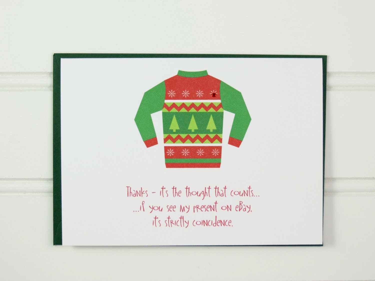 Christmas Thank You Card Funny Card Holiday Thank You Card - Etsy