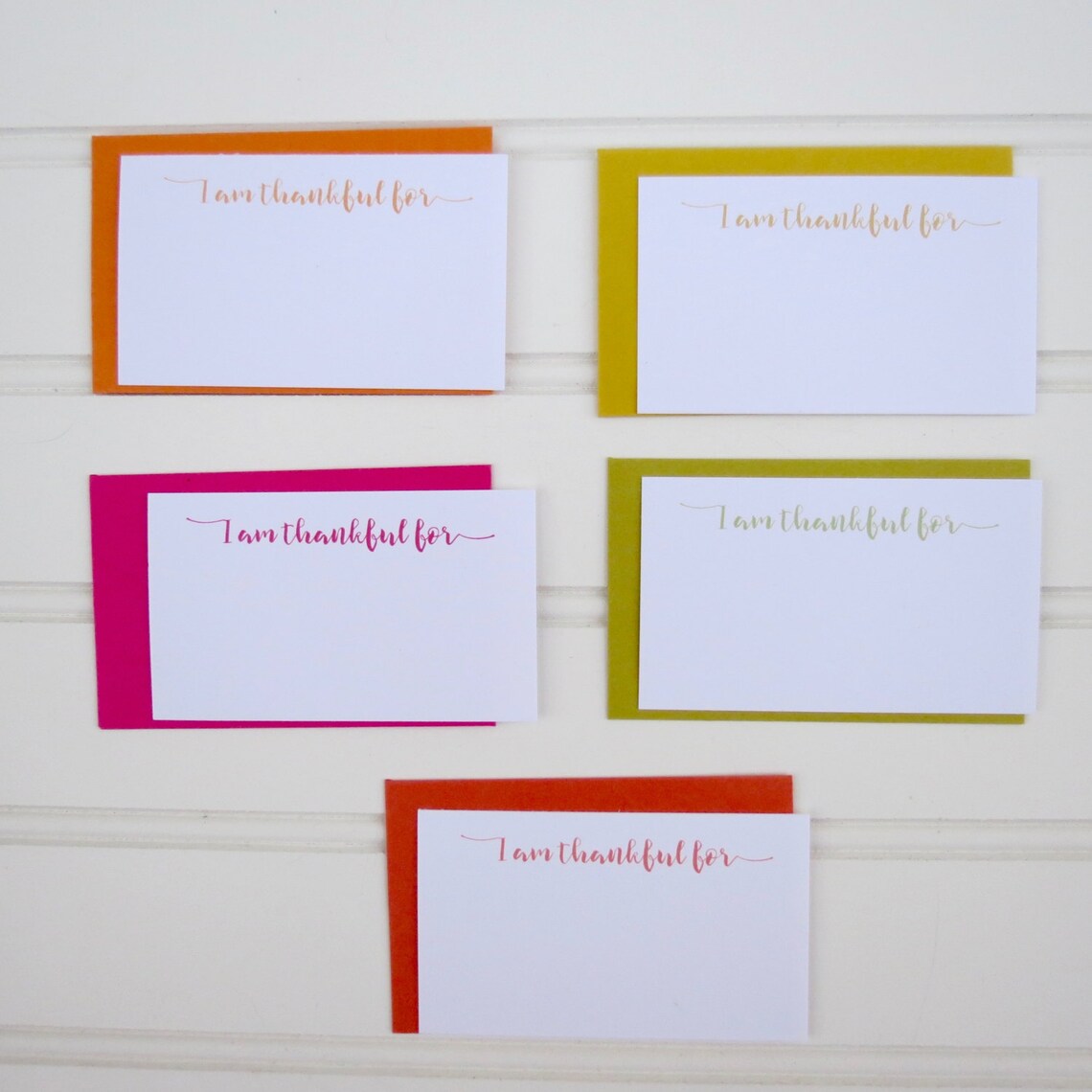 I Am Thankful Mini Cards Thank You Mini Cards Thankful Etsy